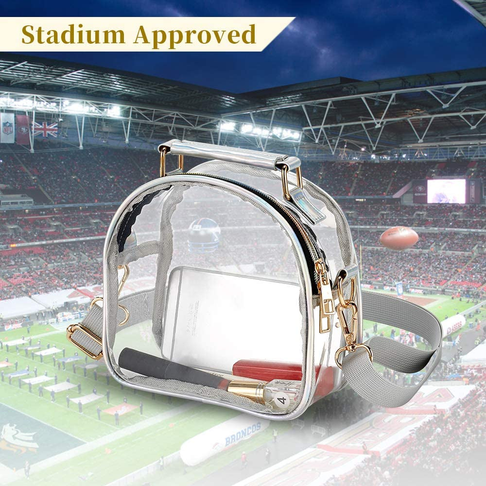 Clear Purse for Women, Clear Bag Stadium Approved, See through Clear Handbag